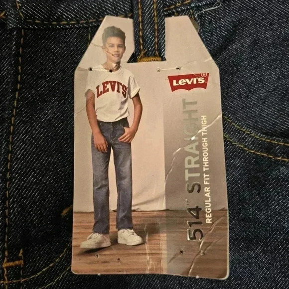 Levi Boys 514 Sz 12 26 x 27 Jeans Straight Regular Fit Adjustable Waist 5 Pocket - Picture 2 of 9
